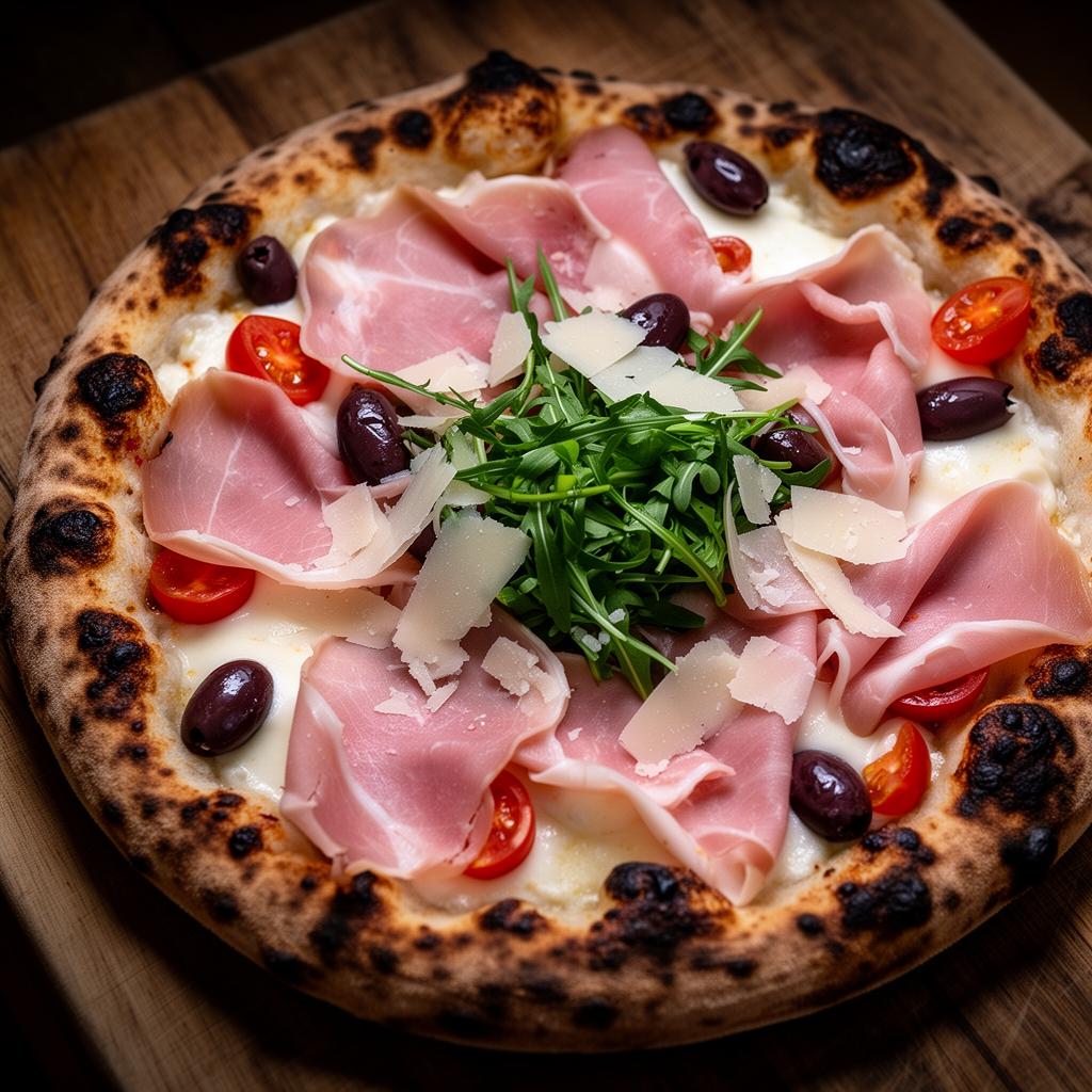 Mediterranean Smoked Ham Pizza